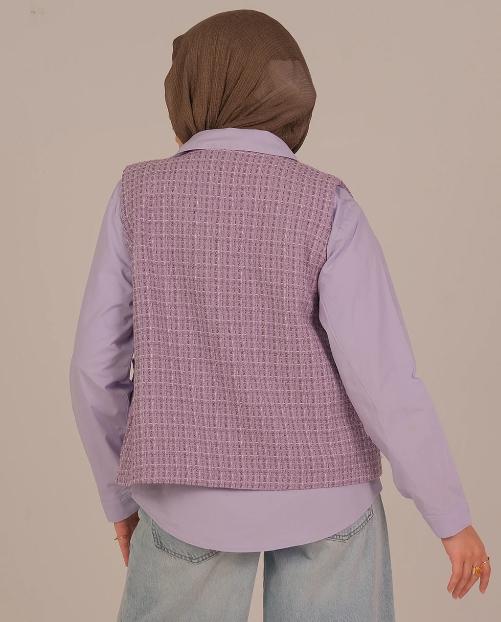 Textured waistcoat - lavender