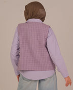 Textured waistcoat - lavender