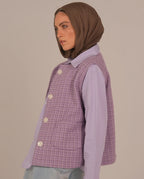 Textured waistcoat - lavender