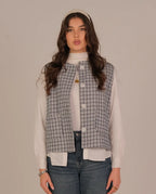 Textured waistcoat - Blue