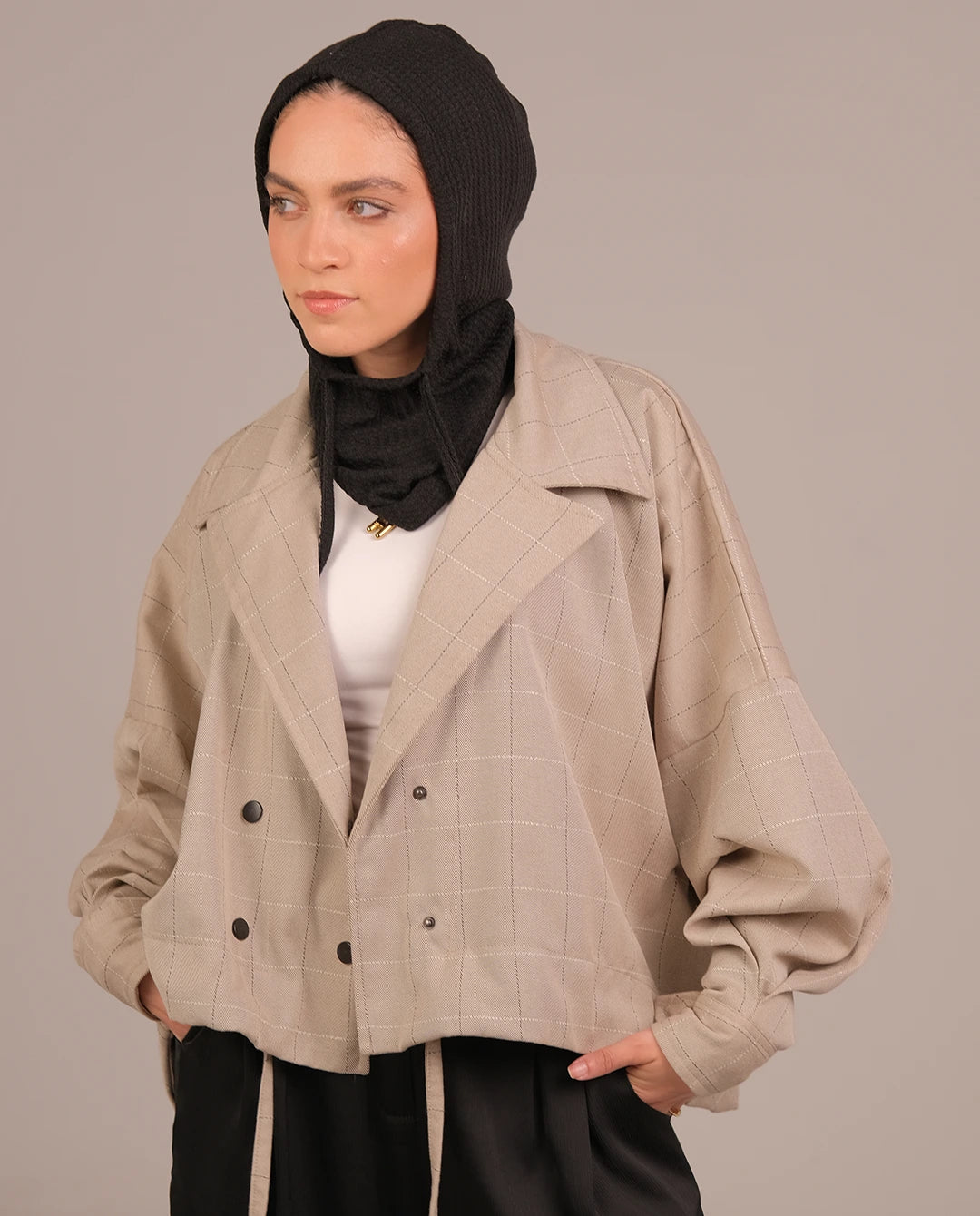 Striped Cropped Jacket