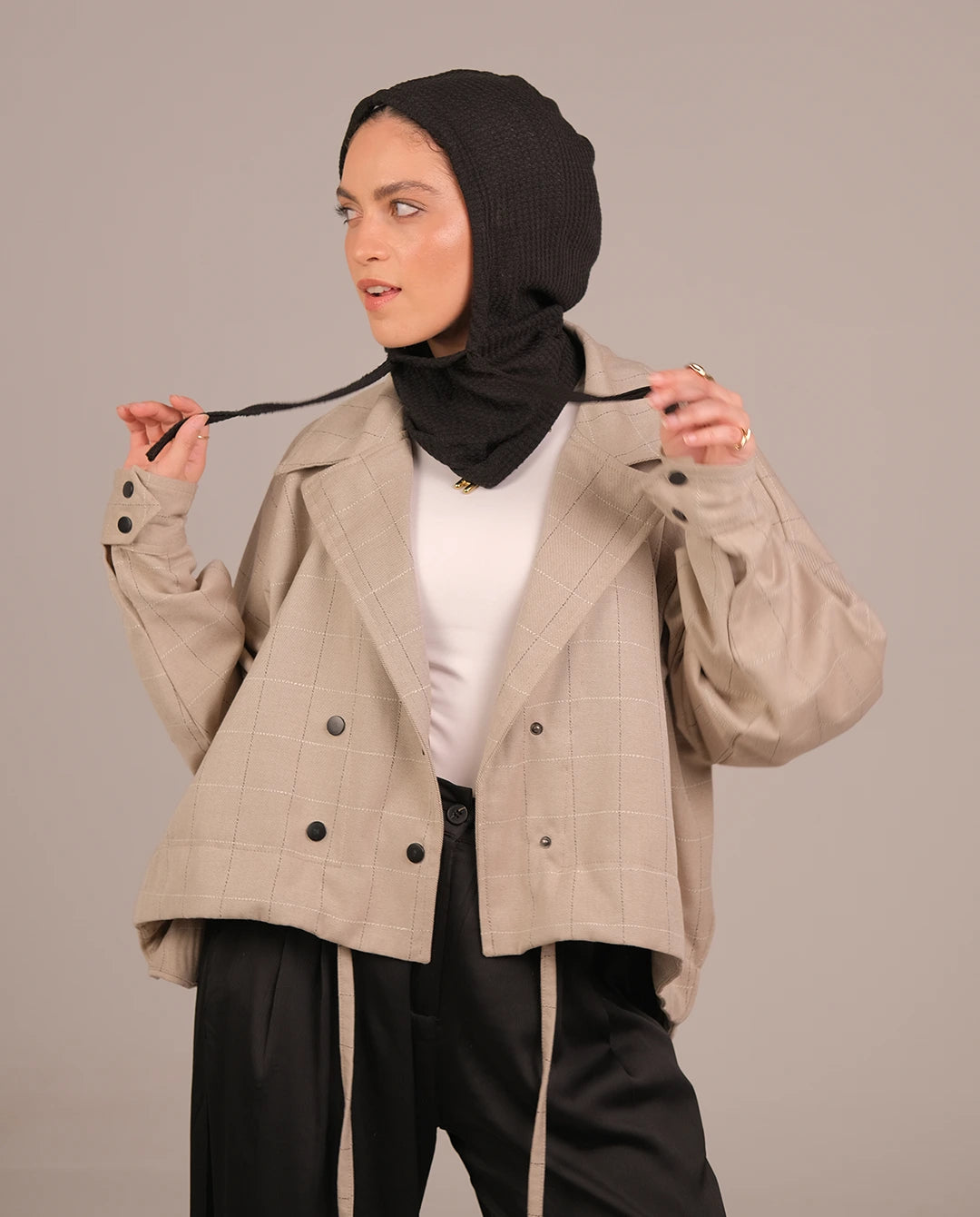 Striped Cropped Jacket