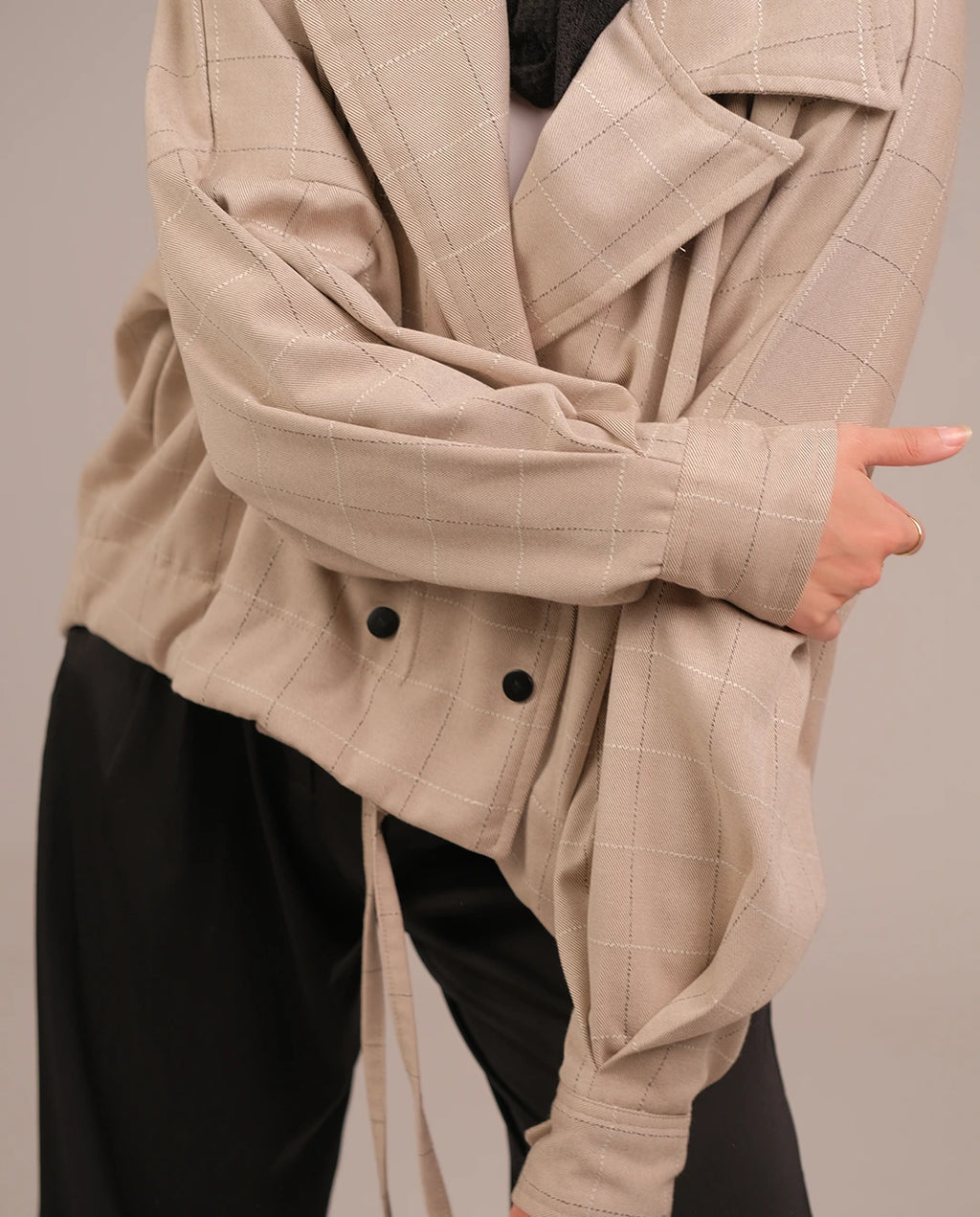 Striped Cropped Jacket