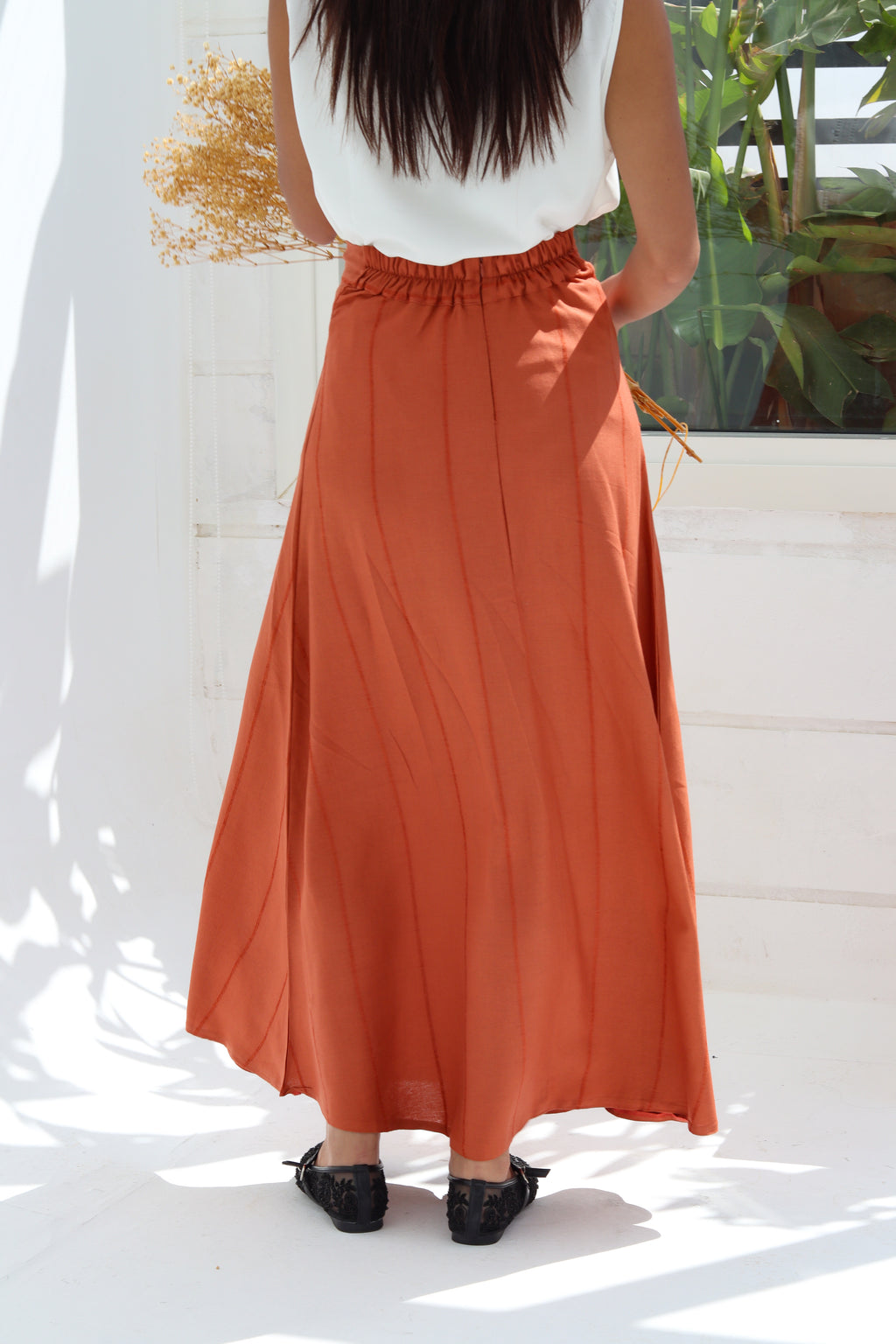 Panel Linen Skirt