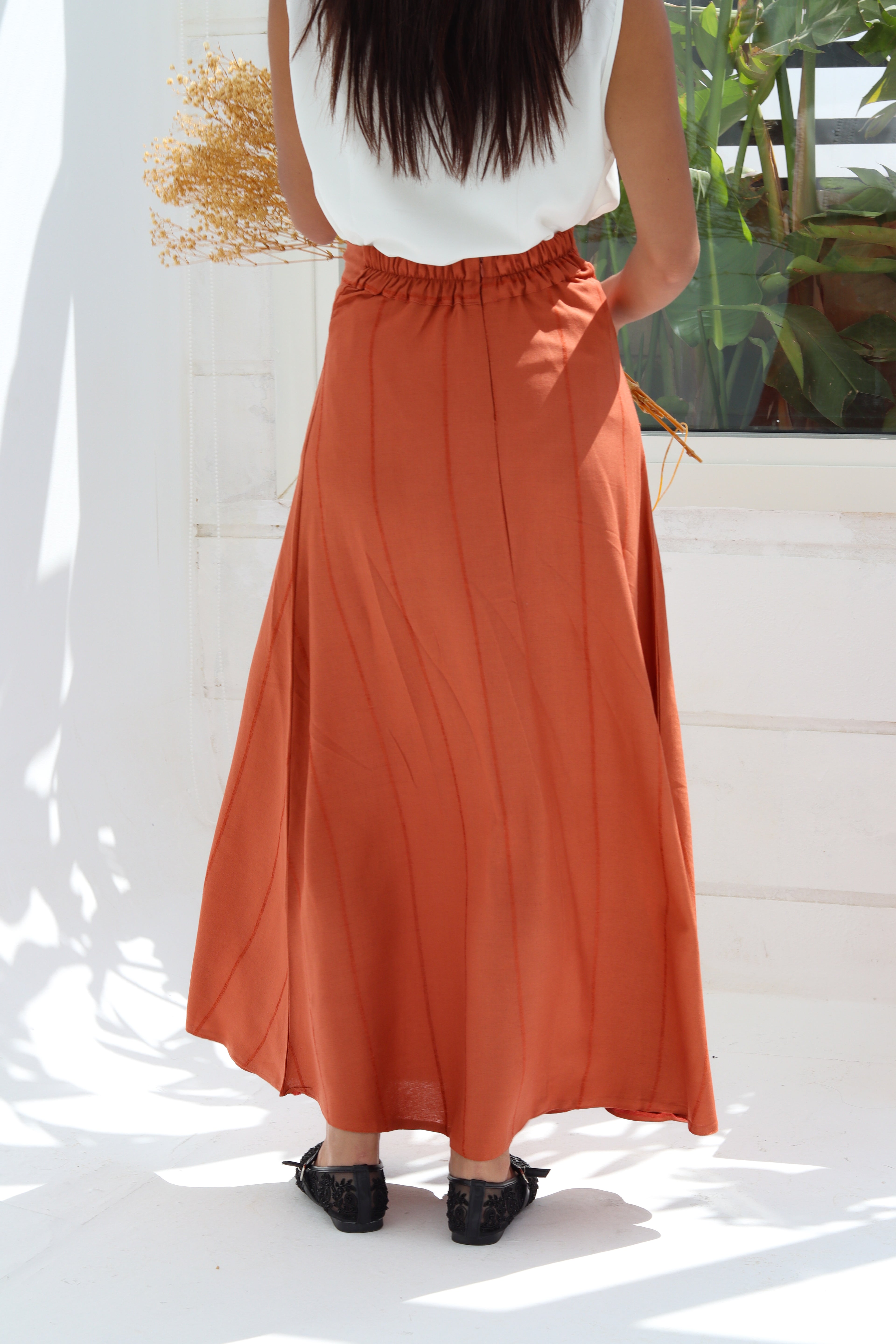 Panel Linen Skirt