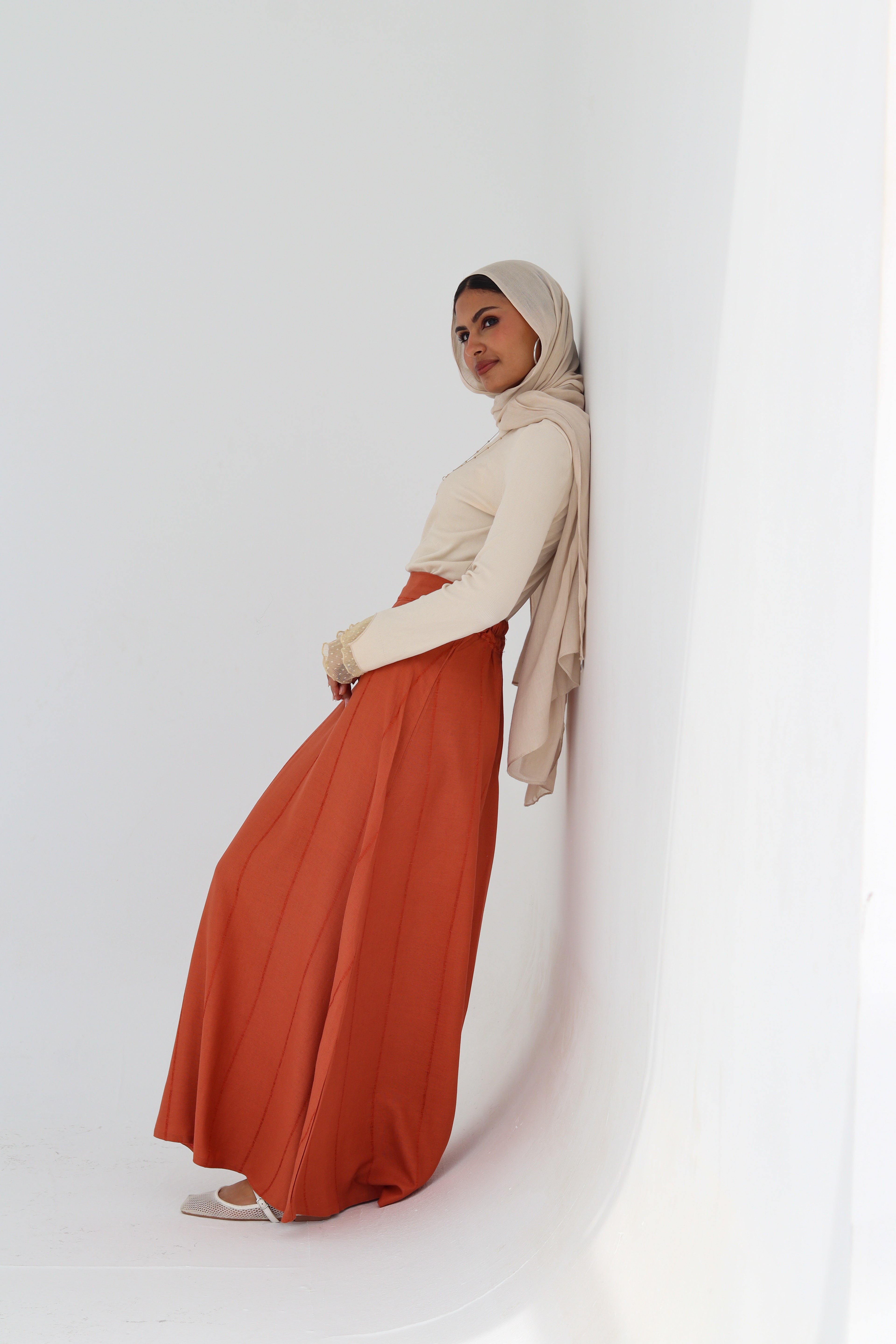Panel Linen Skirt