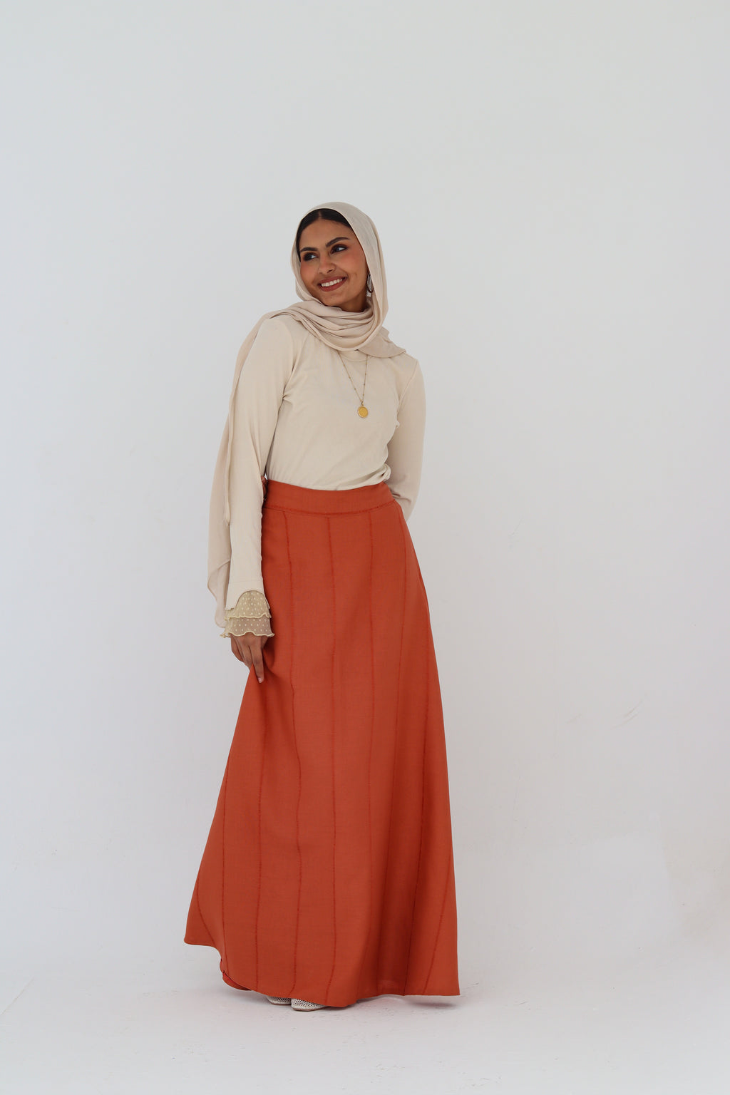 Panel Linen Skirt