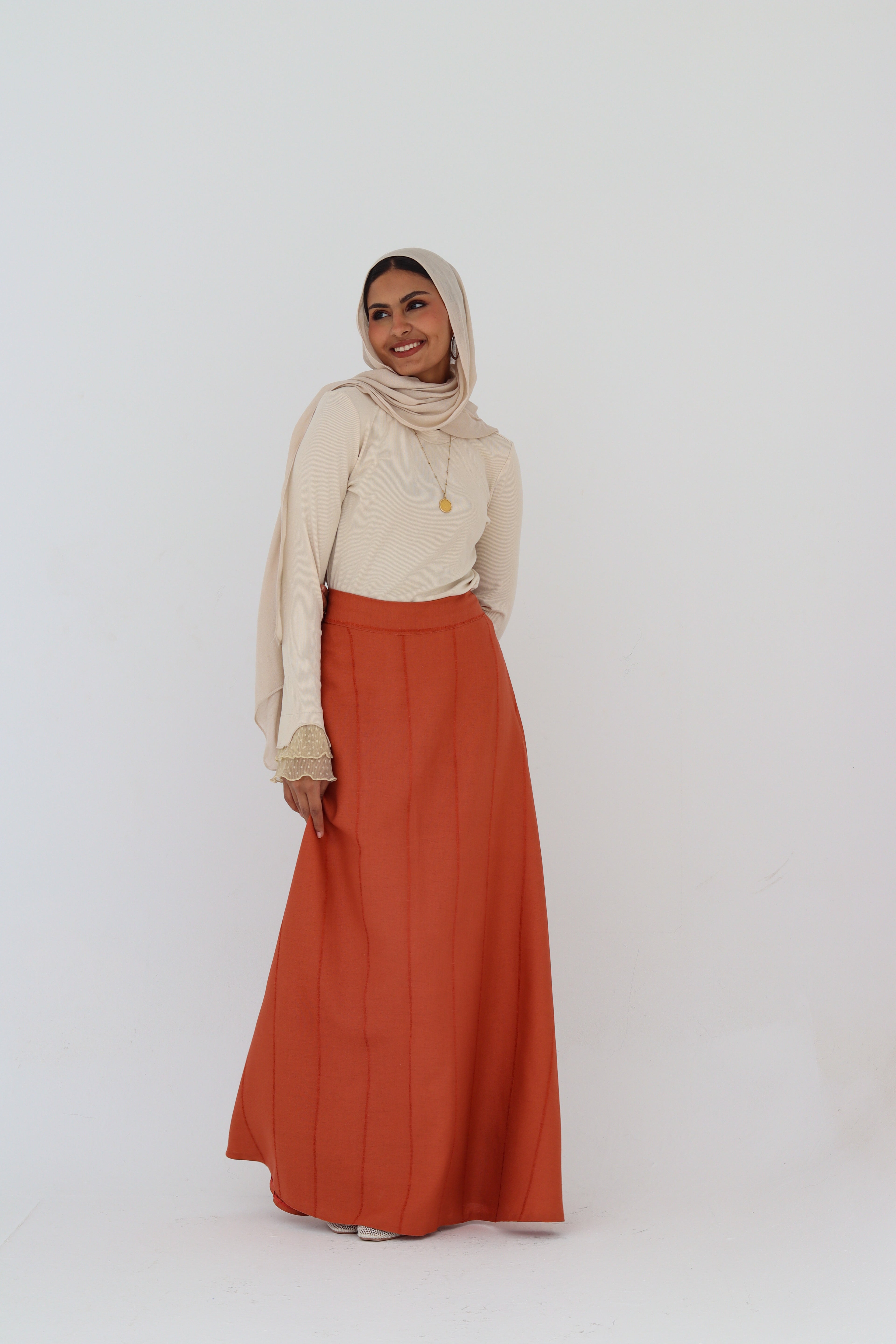 Panel Linen Skirt