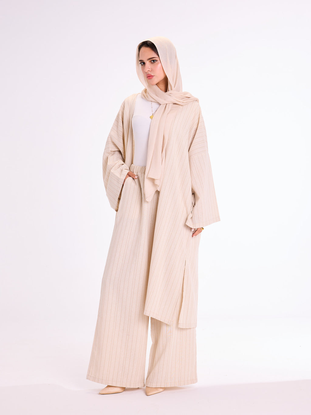 Striped Linen Set