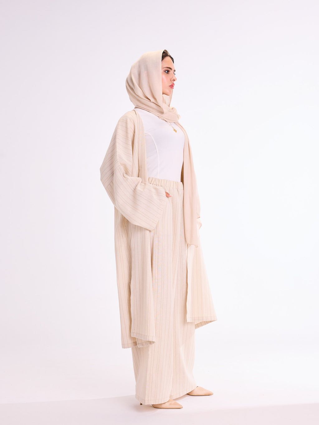 Striped Linen Set