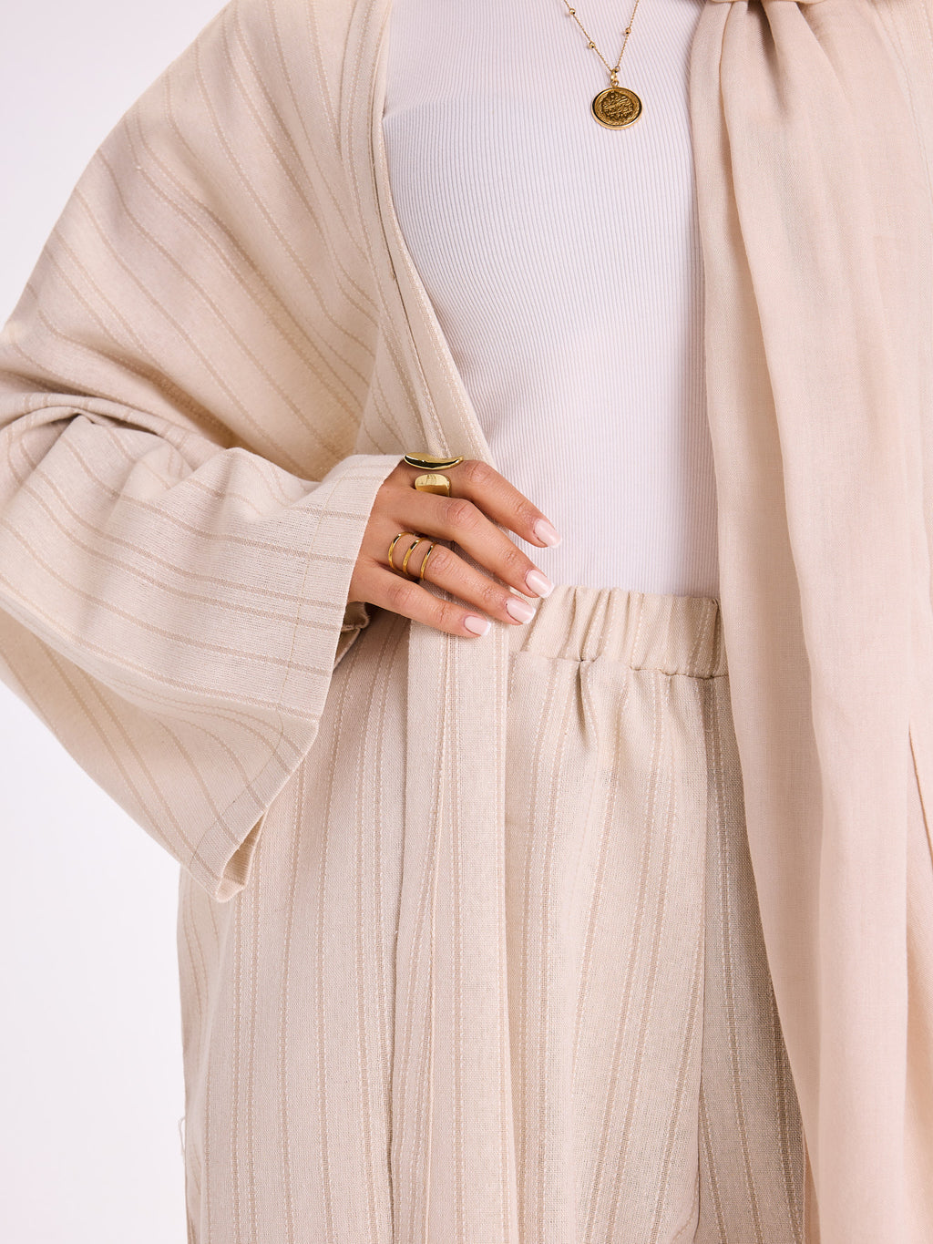 Striped Linen Cardigan