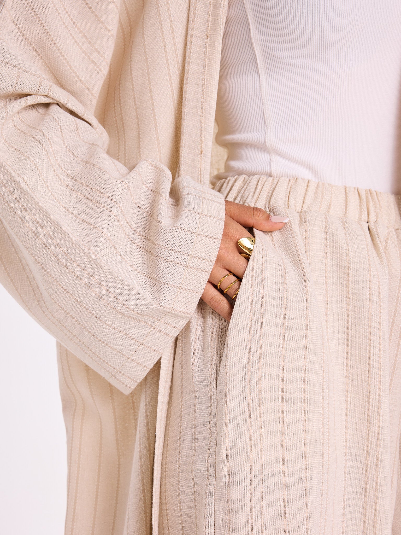 Striped Linen Set