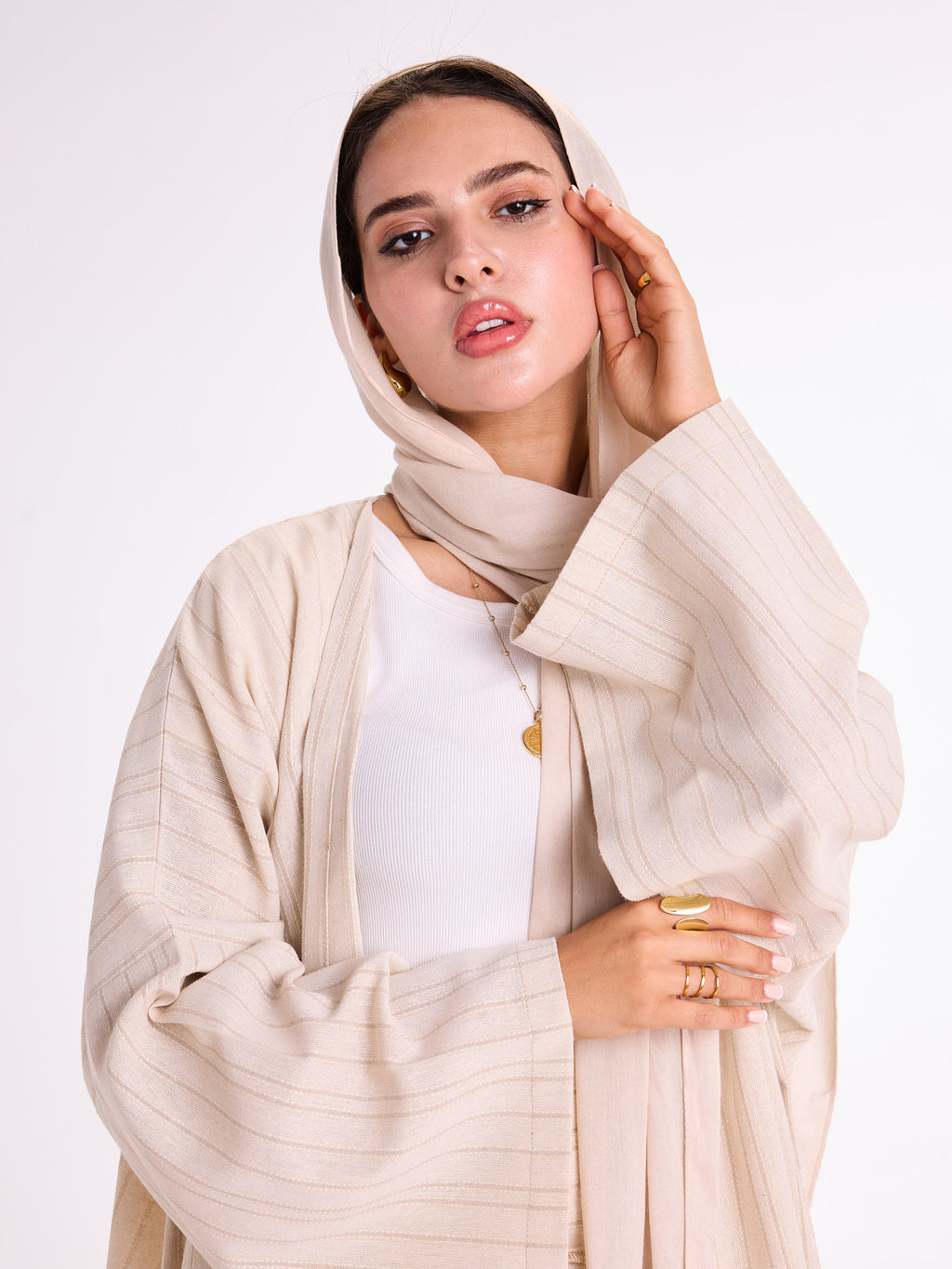 Striped Linen Cardigan