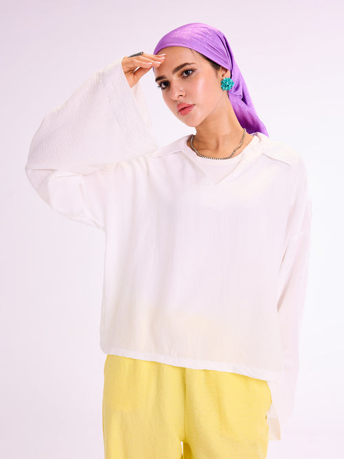 Everyday Ease – White Blouse