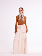 Latte Flowy Skirt