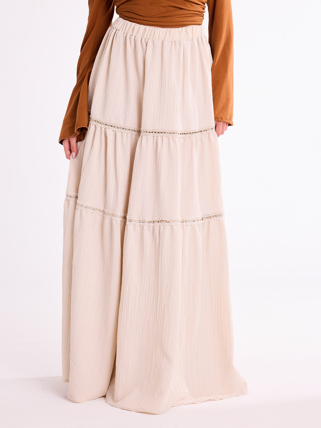Latte Flowy Skirt