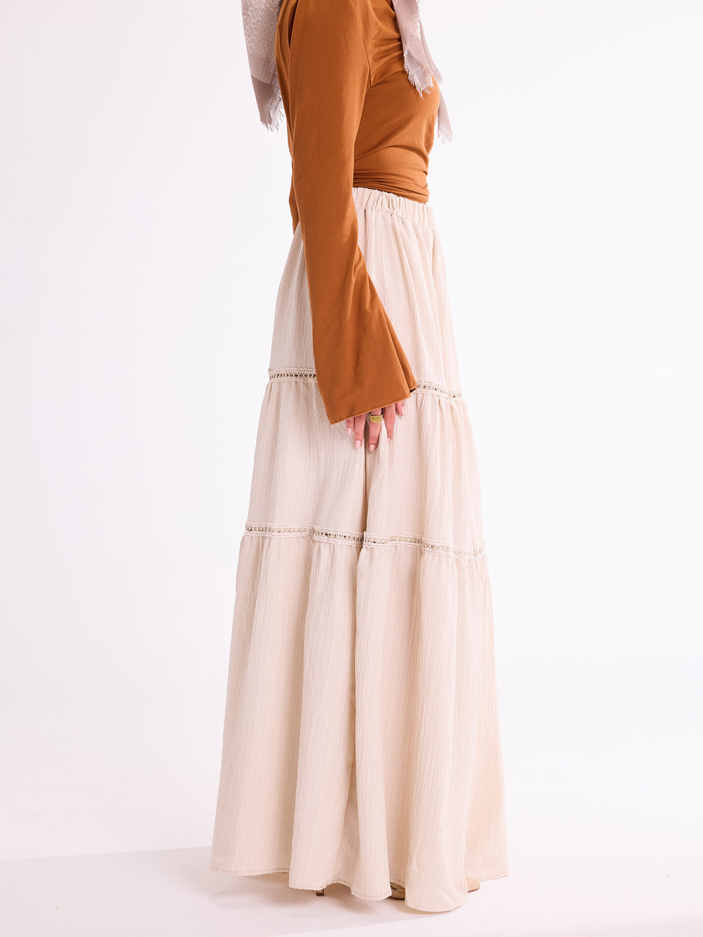 Latte Flowy Skirt