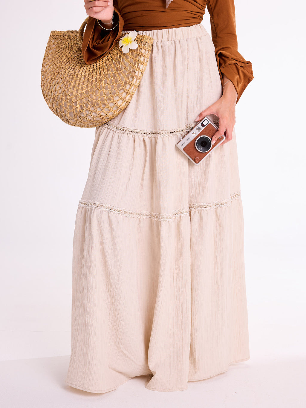 Latte Flowy Skirt
