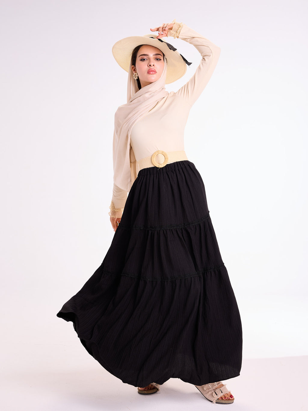 Black Flowy Skirt