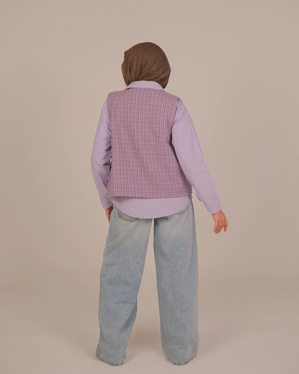 Textured waistcoat - lavender